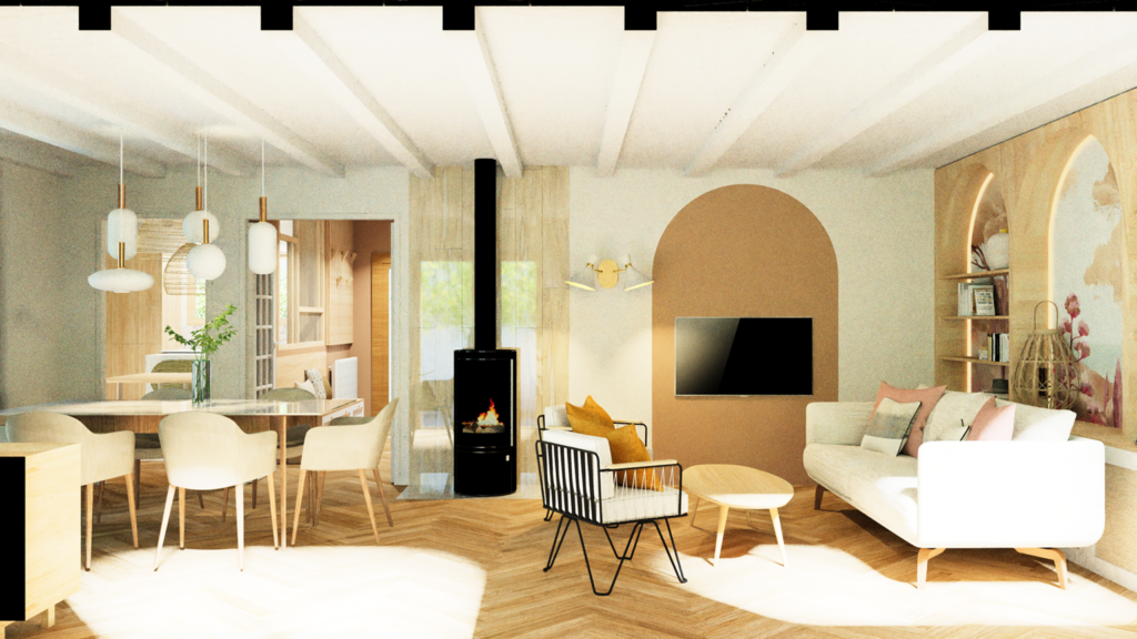 Rendu 3D - salle à manger - thonon les bains - décoration d'intérieur