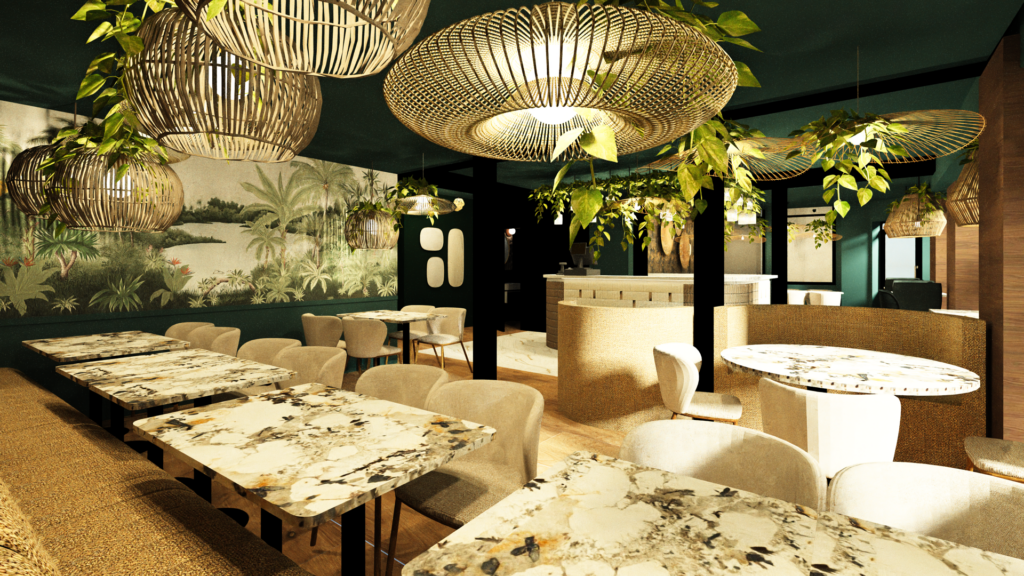 Projection 3D du restaurant